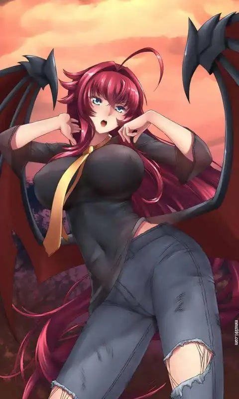 恶魔高校女主角灭杀姬莉亚丝·吉蒙里巨乳性感手机壁纸图片(6)