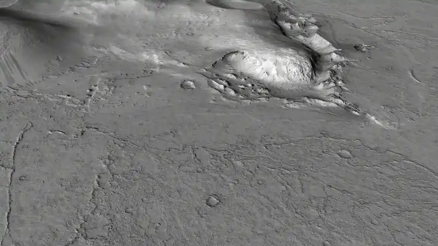 一望无际这是火星上的环形山