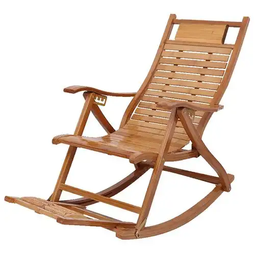 藤椅摇椅躺椅大人夏季阳台休闲竹椅老人逍遥椅午睡午休家用折叠摇摇椅