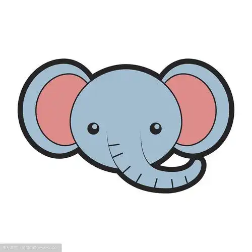 可爱的大象脸卡通