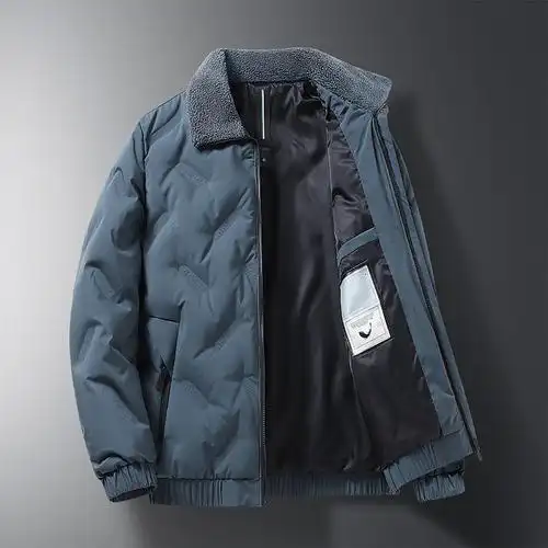 秋冬季羽绒服男潮牌休闲外套保暖轻薄御寒爸爸棉袄新款帅气男装潮