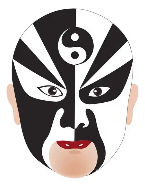 面具,高光,几何,计算机图形,合成,图画,文化,画,一个,白色,黑色,脸谱