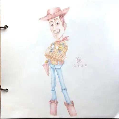 彩铅##玩具总动员#胡迪&巴斯|插画|创作习作|o度c冰 - 原创作品