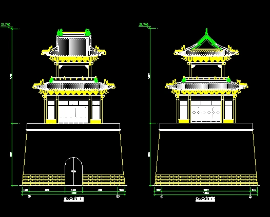 古建城楼设计图纸
