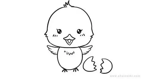 鸡的 strong>简笔画 /strong>图片大全,8幅关于鸡的简笔画图片,公鸡