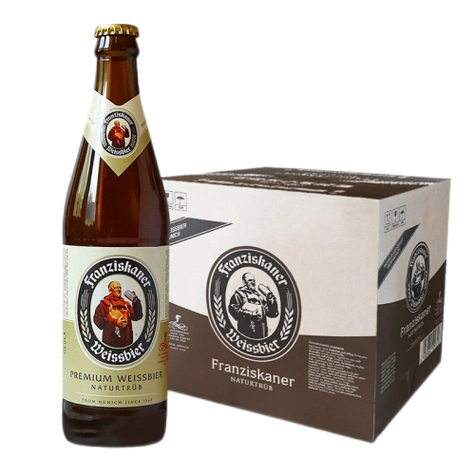 范佳乐franziskaner教士德国小麦白精酿啤酒450ml12瓶麦香浓郁白啤450