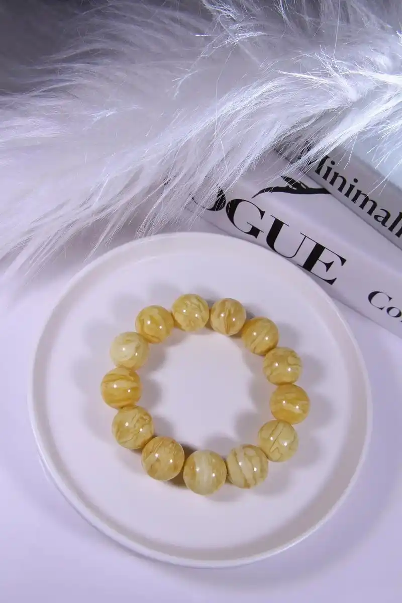 蜜蜡氧化虎皮纹手串.小年份白花蜡|虎皮纹手串  小年份自然氧 - 抖音