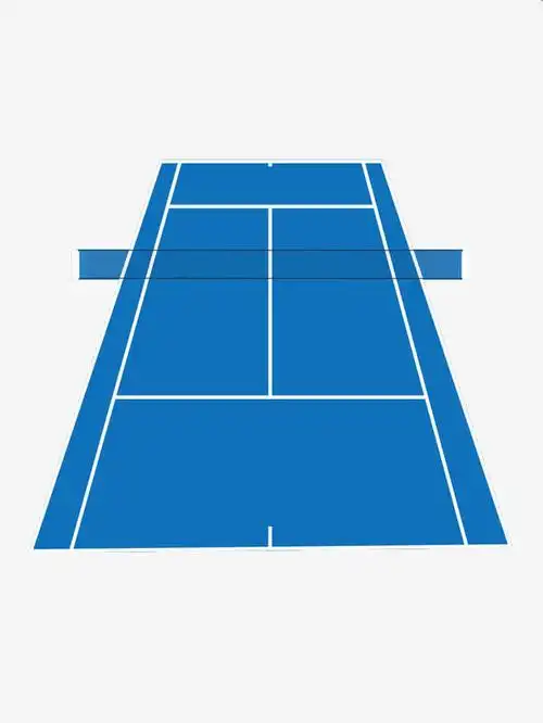 蓝色矢量羽毛球场