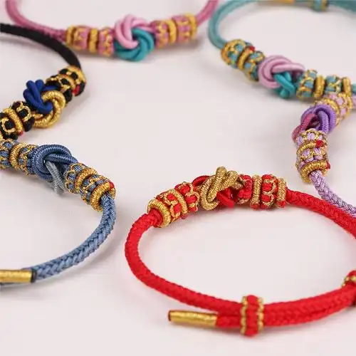 批发diy材料包手工编织曼陀 罗结手绳情 侣自编手绳编织手链编织