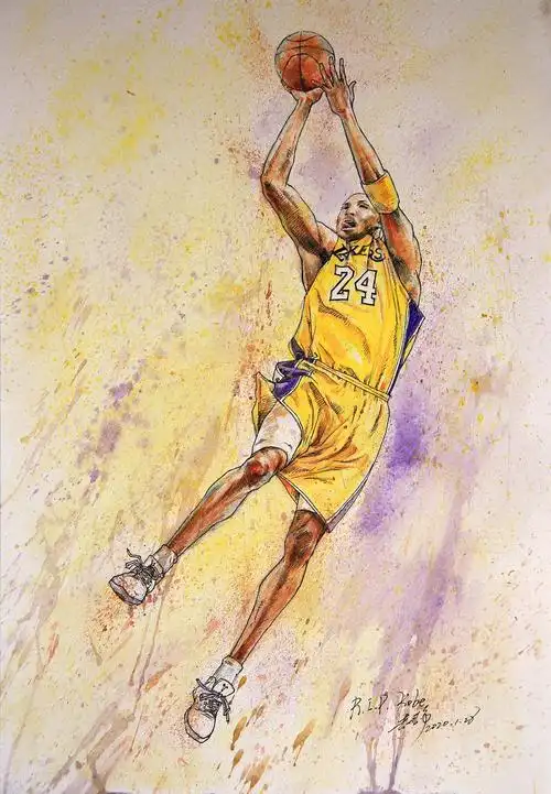 悲痛倾注于笔,以此与你道别!安息,科比!