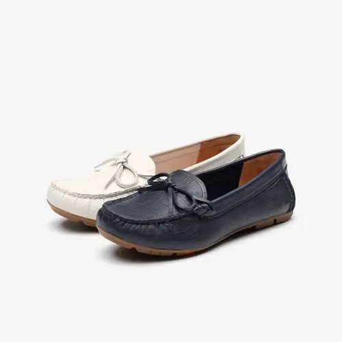 骆驼牌女鞋夏新款休闲真皮软底皮鞋平底防滑舒适浅口妈妈鞋豆豆鞋