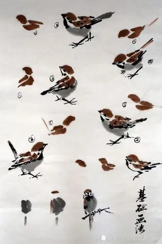 麻雀国画技法步骤