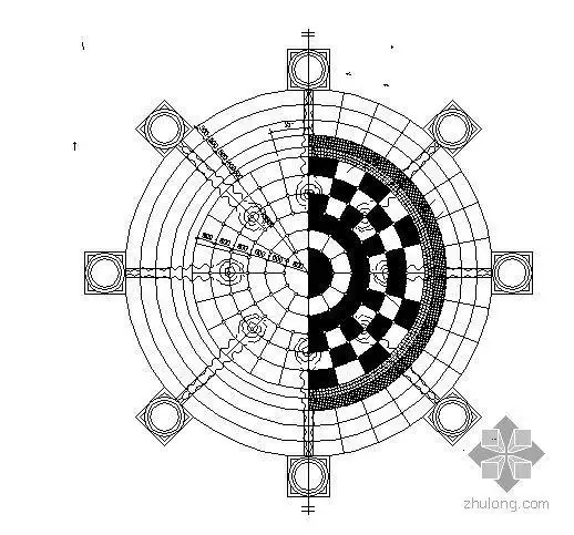 旱地喷泉施工图全套,包括平面图,结构图,配电图三大部分,每一部分都很