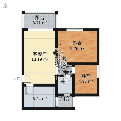 《明天的家》作品,设计理念是:小户型套二北欧极简风格搭配,温馨舒适