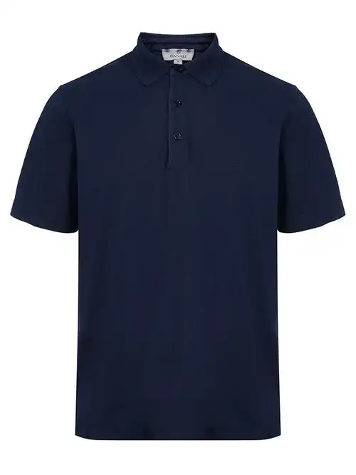 canali/康纳利 藏青色 男士纯色短袖polo衫 t0484-mj00001-300 19年