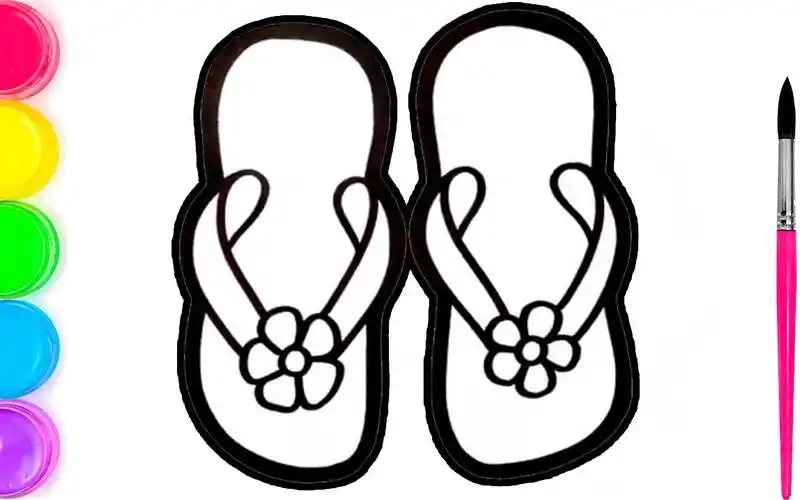 和我一起学画画,今天我们来画一双凉拖!