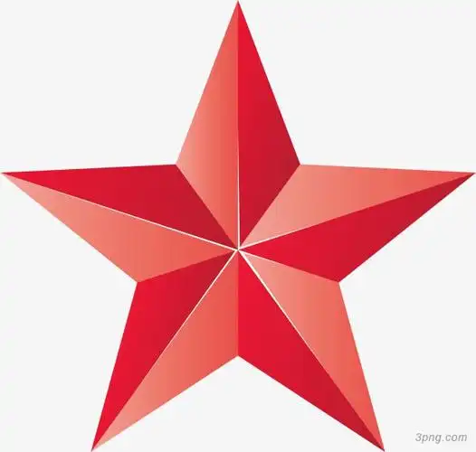红色五角星png素材透明免抠图片-装饰效果