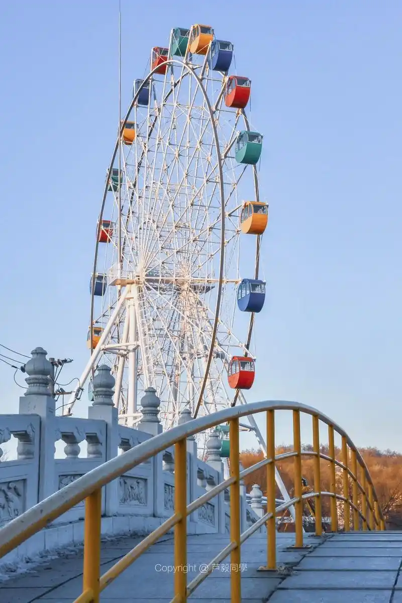 鞍山 二一九公园内新摩天轮的主体工程已经基本完工.新摩天轮 - 兑趑