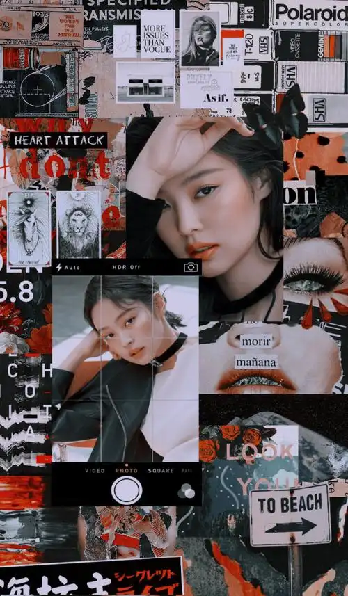 jennie金智妮拼贴壁纸