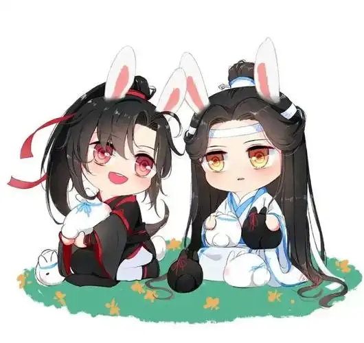 魔道祖师q版忘羡:狐狸羡羡太可爱,汪叽坐姿乖巧是为何?