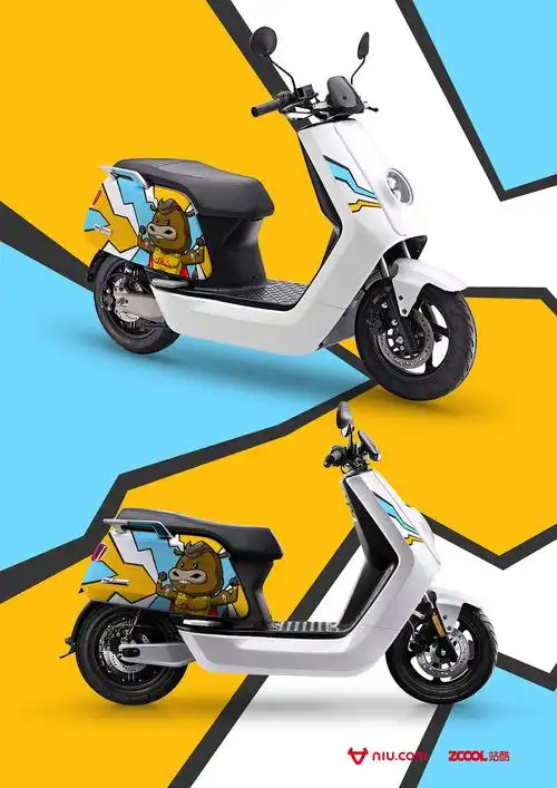 power小牛卡通车贴