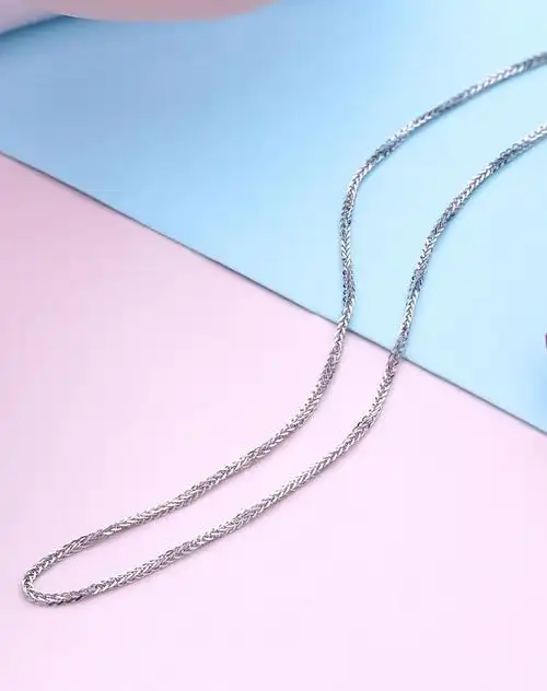 黛慕妮 18k金白金项链肖邦链