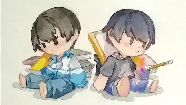 关注合集这题超纲了湛无不盛许盛邵湛水彩手绘q版