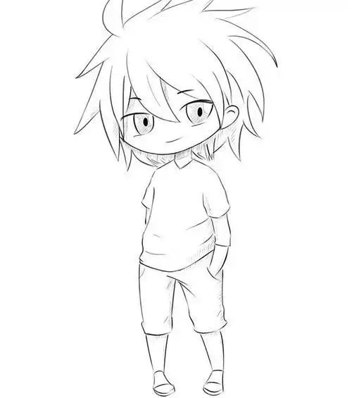 人物卡通简笔画男孩