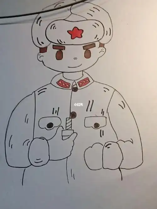 快要雷锋日了,简单画画雷锋