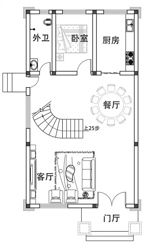7x14四层别墅设计全套图纸 - 乡村住宅在线