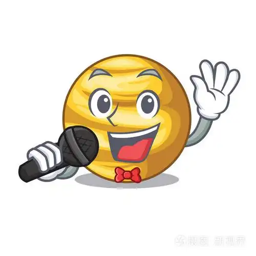 歌唱形状金星非常美丽的矢量插图