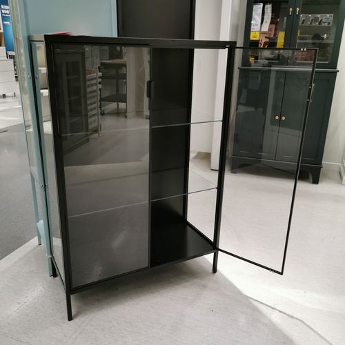 宜家代购德斯塔玻璃门展示柜储物文件柜家用办公收纳餐边柜