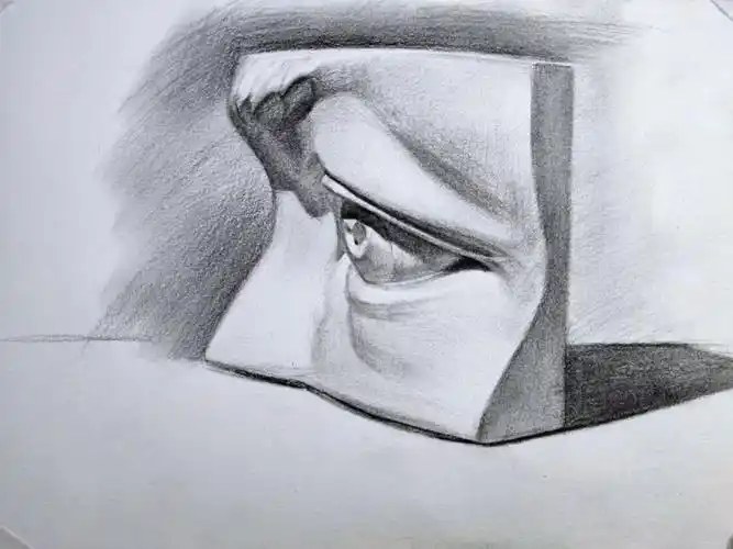 素描正侧石膏眼睛附步骤