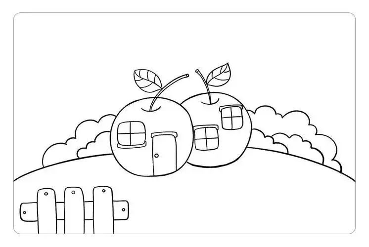 温馨的苹果屋儿童画画法步骤-图7