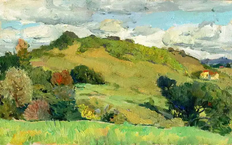 著名油画家杨鸣山的风景写生作品净化心灵