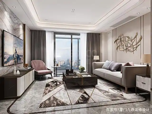 2021年联发五缘湾1号l户型现代轻奢风格装修效果图出炉啦!