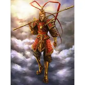 孙悟空海报美猴王齐天大圣六小龄童全身照画像西游记房间宿舍墙贴