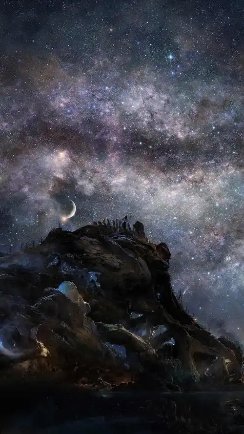 唯美浪漫星空美景手机壁纸-动漫-壁纸下载-美桌网