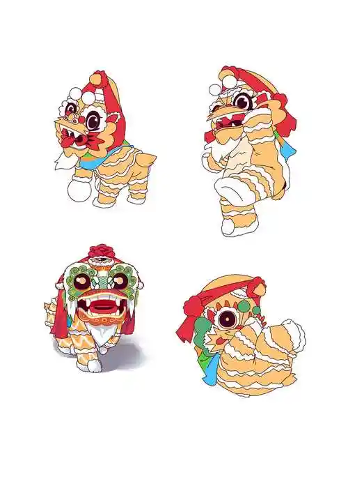 汕尾传统麒麟吉祥物《虎狮》