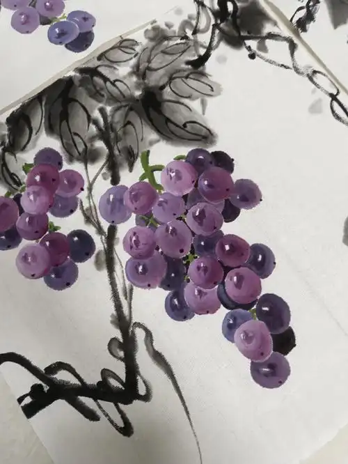 第一次学画葡萄,戒骄戒躁的一天#写意葡萄 #葡萄  #国画