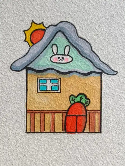 可爱房子简笔画教程