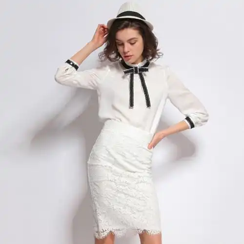 夏季热销新款女式蕾丝裙套装 新款休闲显瘦