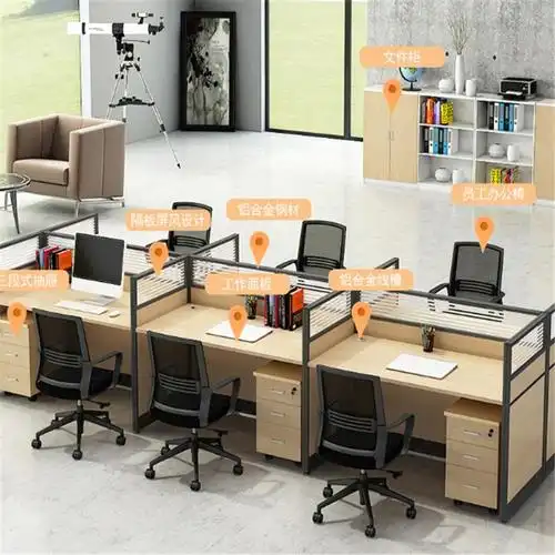 sdec办公家具职员办公桌简易现代六人位组合36001200mm单位张