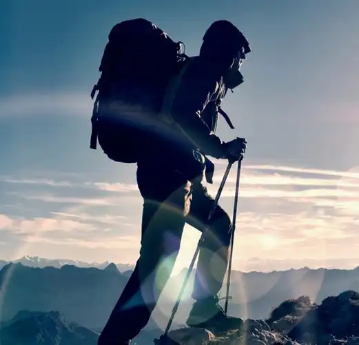 车汇广源超轻折叠登山杖伸缩手杖男女爬山装备无碳素拐杖户外多功能五