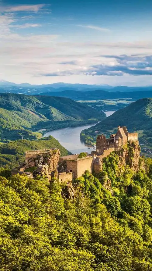 奥地利——阿格斯泰恩城堡,风景-手机壁纸