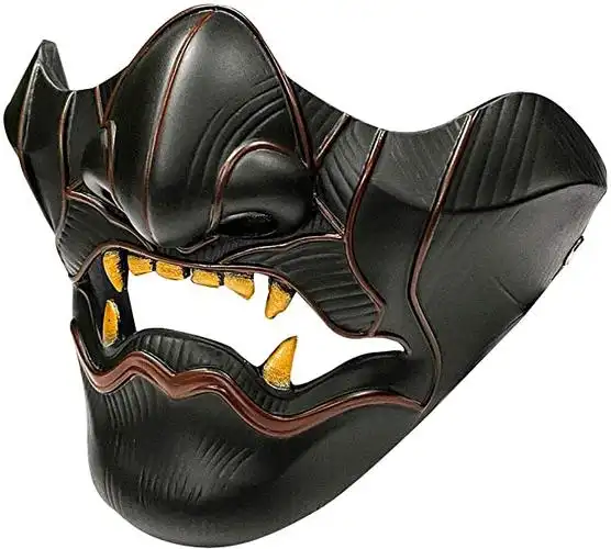 津岛鬼面具 jin sakai 角色扮演半脸武士武士脸道具树脂