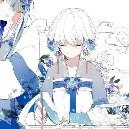 闺蜜头像百合头像洛天依古风中国风可