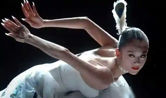 杨丽萍为了艺术真是拼了,衣服竟是画的,身上的纹路看得一清二楚_文化