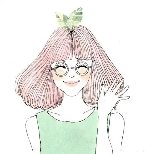 女孩_个性_彩图_手绘_手机锁屏_封面_主屏_黑白_彩铅_头像_空间_插画