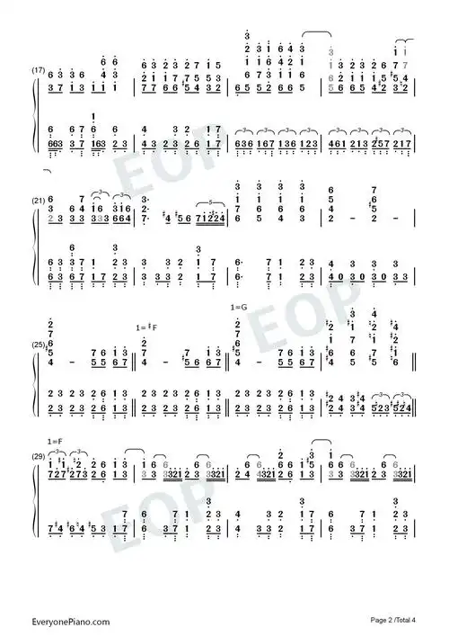 play with fire-sam tinnesz双手简谱预览2